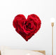 Heart Shaped Rose White Wall Decal