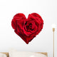 Heart Shaped Rose White Wall Decal