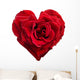 Heart Shaped Rose White Wall Decal