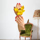 Beautiful Hands with Red Wall Decal