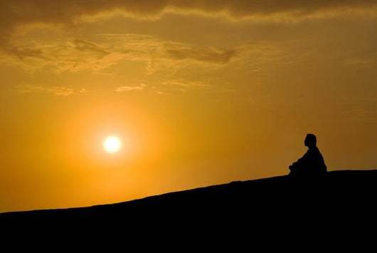 Meditation under Sunset Wall Decal