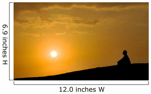 Meditation under Sunset Wall Decal