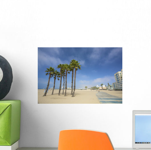 Palms and Pier Santa Wall Decal