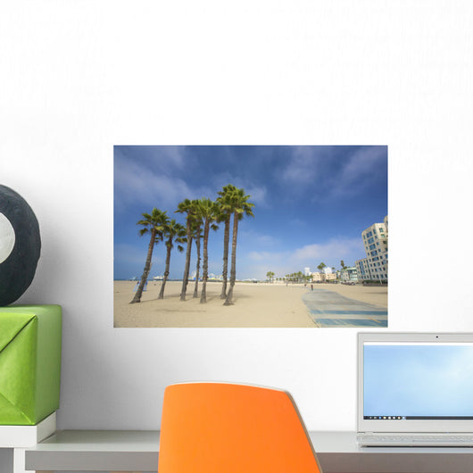 Palms and Pier Santa Wall Decal