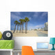 Palms and Pier Santa Wall Decal