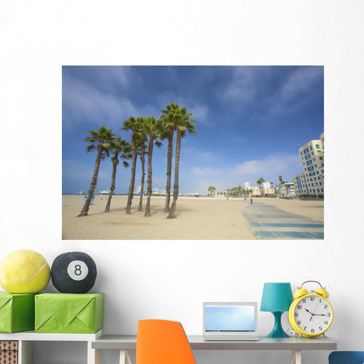 Palms and Pier Santa Wall Decal