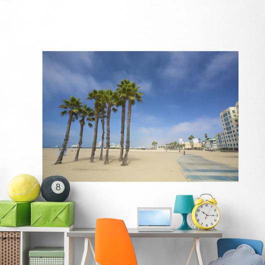 Palms and Pier Santa Wall Decal
