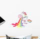 Cute Rainbow Barfing Unicorn Wall Decal