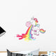 Cute Rainbow Barfing Unicorn Wall Decal