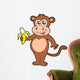 Cute Monkey with Banana Wall Decal