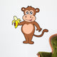 Cute Monkey with Banana Wall Decal