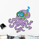 Octopus Snorkel Diver Wall Decal
