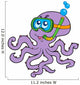 Octopus Snorkel Diver Wall Decal