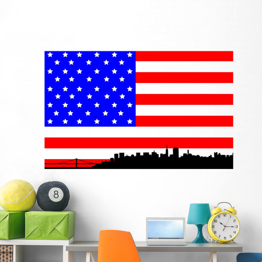 San Francisco Skyline against Wall Decal