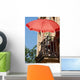 Balcony with Red Umbrella Wall Decal