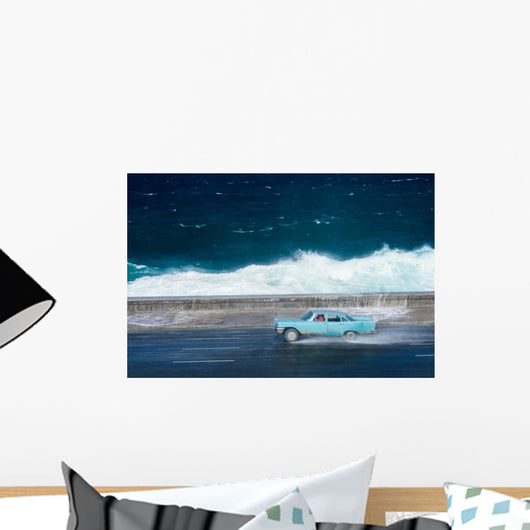 Old Car Malecon Havana Wall Decal