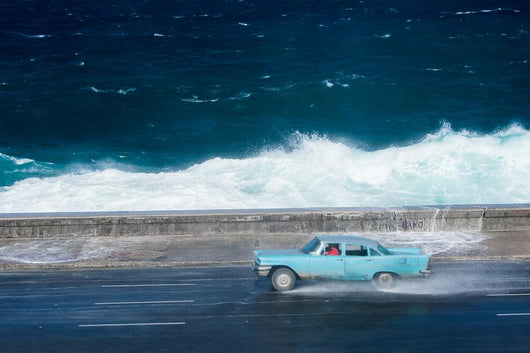 Old Car Malecon Havana Wall Decal