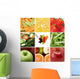 Healthy Collage Fruit Vegetables Wall Decal
