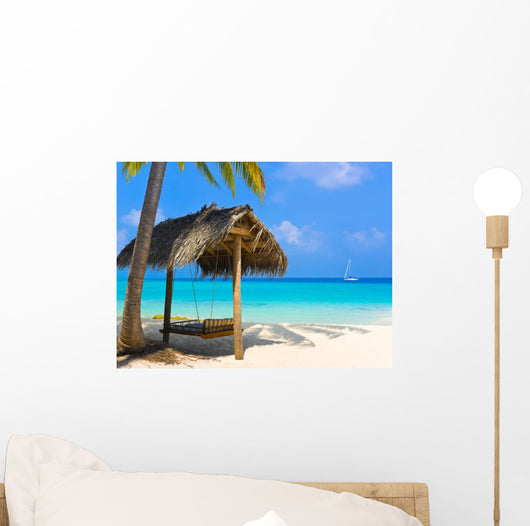 Swing Tropical Beach Wall Decal
