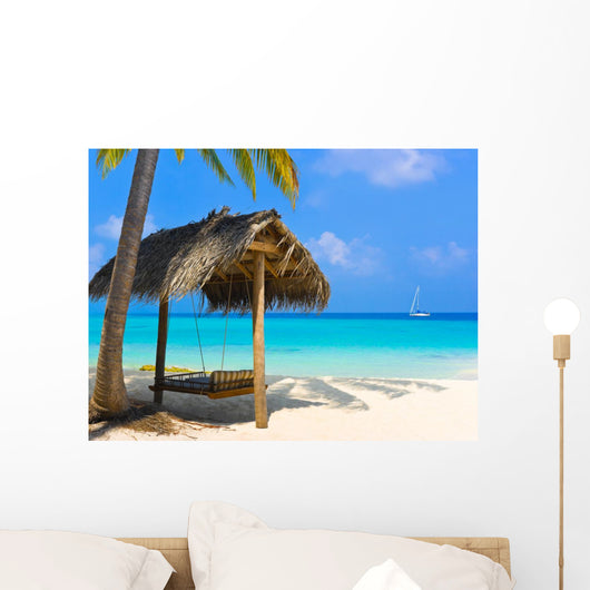 Swing Tropical Beach Wall Decal