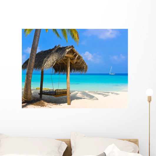 Swing Tropical Beach Wall Decal