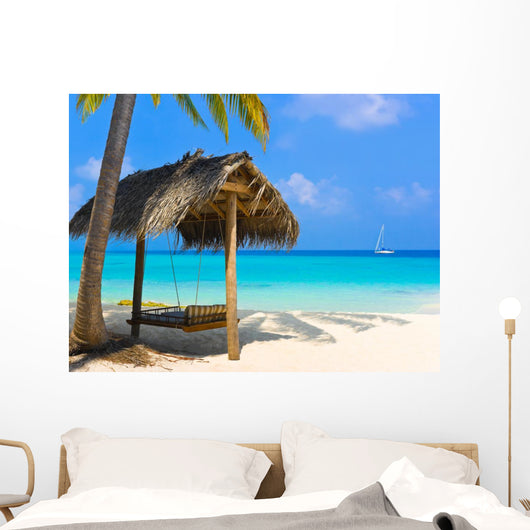 Swing Tropical Beach Wall Decal