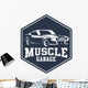Vintage American Muscle Car Garage Wall Decal