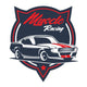 Vintage American Muscle Racing Car Wall Decal