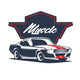Vintage American Muscle Car Wall Decal