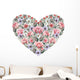 Heart Shaped Rose Floral Wall Decal