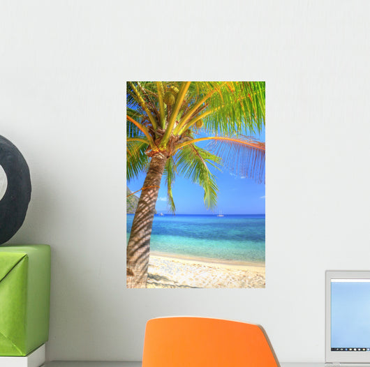 Tropical Island Beach Wall Decal