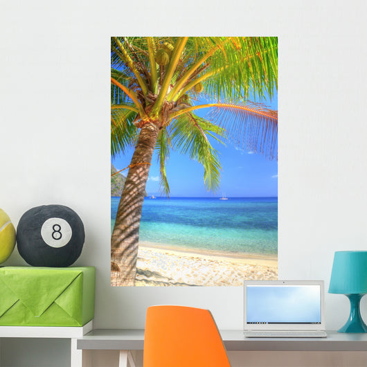 Tropical Island Beach Wall Decal