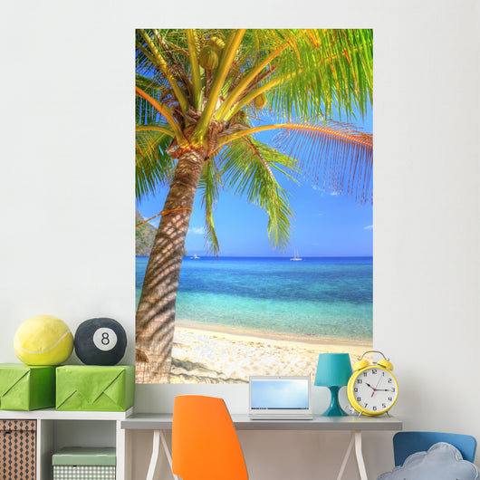 Tropical Island Beach Wall Decal