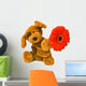 Toy Dog and Flower Wall Decal