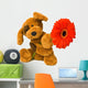 Toy Dog and Flower Wall Decal