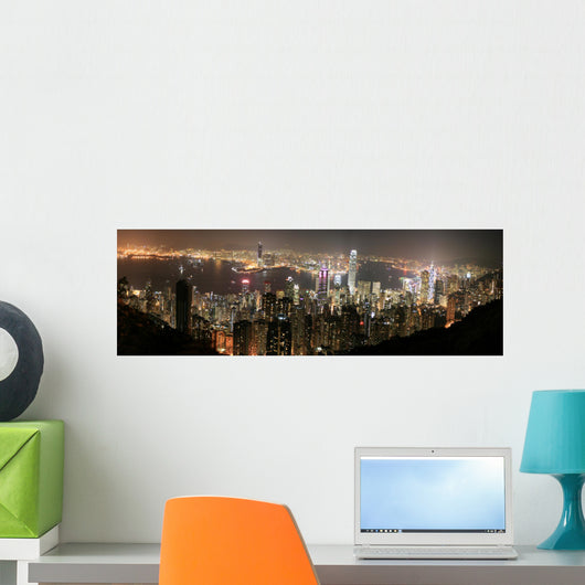Hong Kong China Wall Decal Panoramic Wall Decal