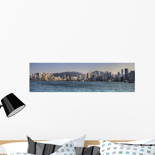 Hong Kong China Skyline Wall Decal Panoramic Wall Decal