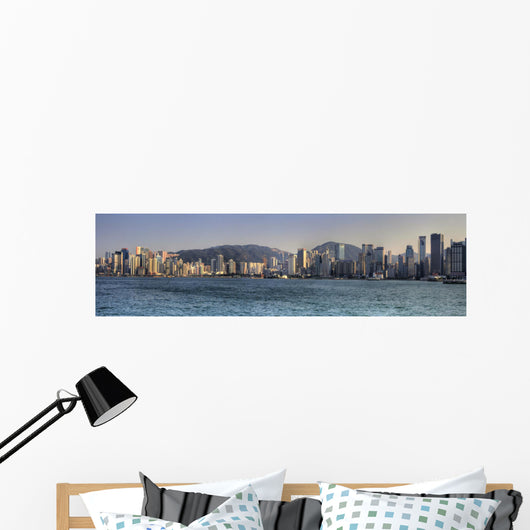 Hong Kong China Skyline Wall Decal Panoramic Wall Decal
