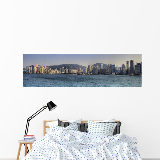 Hong Kong China Skyline Wall Decal Panoramic Wall Decal