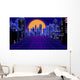 Retro Futuristic Skyscraper City Wall Decal Design 4