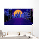 Retro Futuristic Skyscraper City Wall Decal Design 4