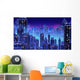 Retro Futuristic Skyscraper City Wall Decal Design 2