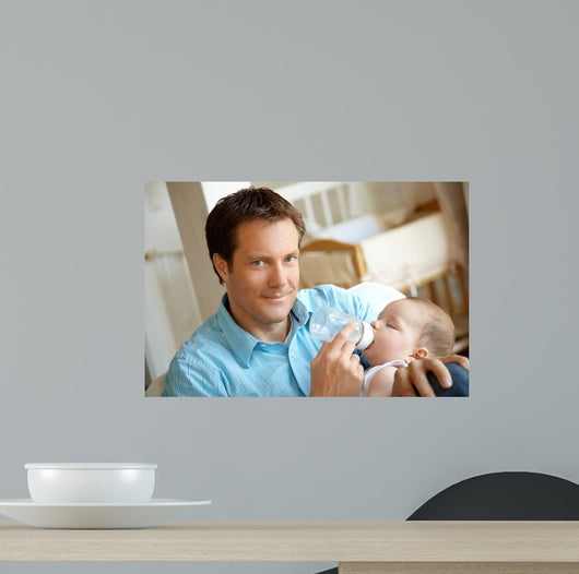Man Feeding Baby Wall Decal