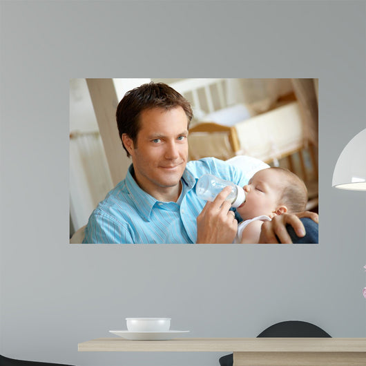 Man Feeding Baby Wall Decal