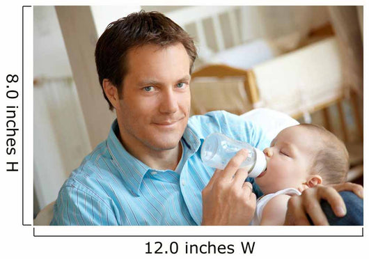 Man Feeding Baby Wall Decal