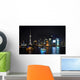 Shanghai City View Night Wall Decal