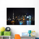 Shanghai City View Night Wall Decal