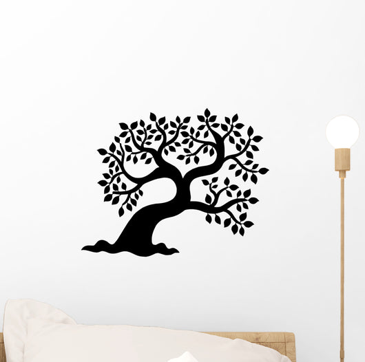 Leafy Tree Silhouette Wall Decal