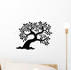 Leafy Tree Silhouette Wall Decal