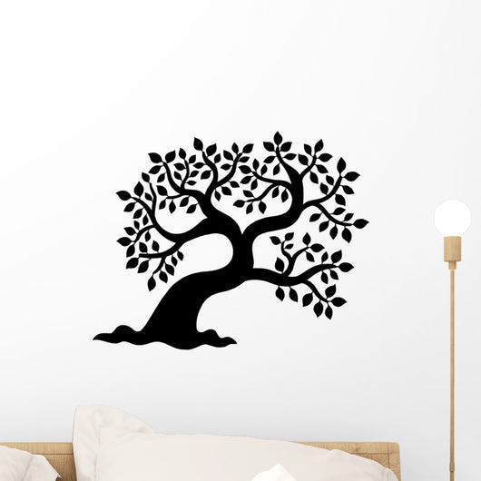 Leafy Tree Silhouette Wall Decal